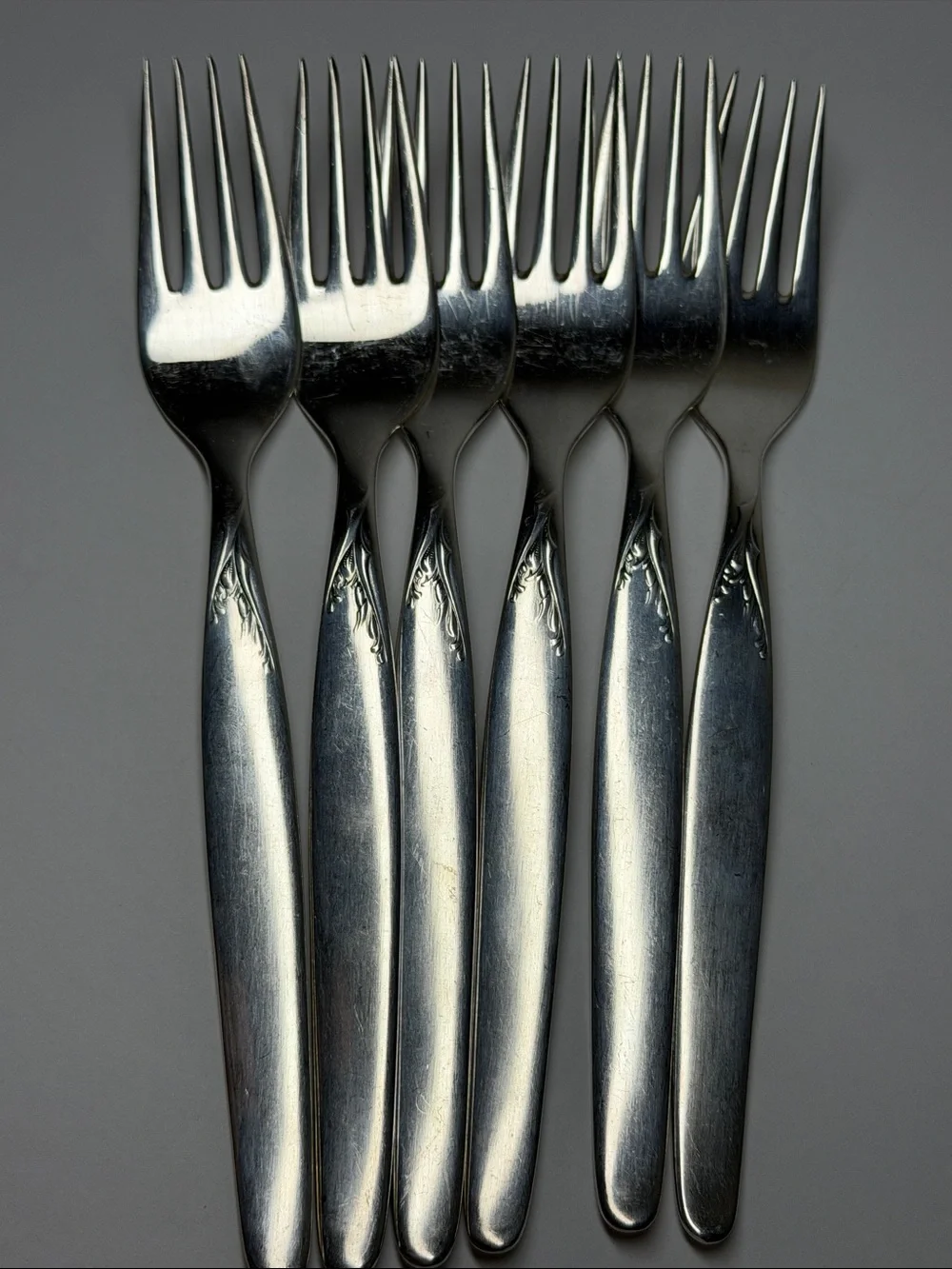 Vintage WMF Germany Patent 90 Silver Plated Forks - Set of 6